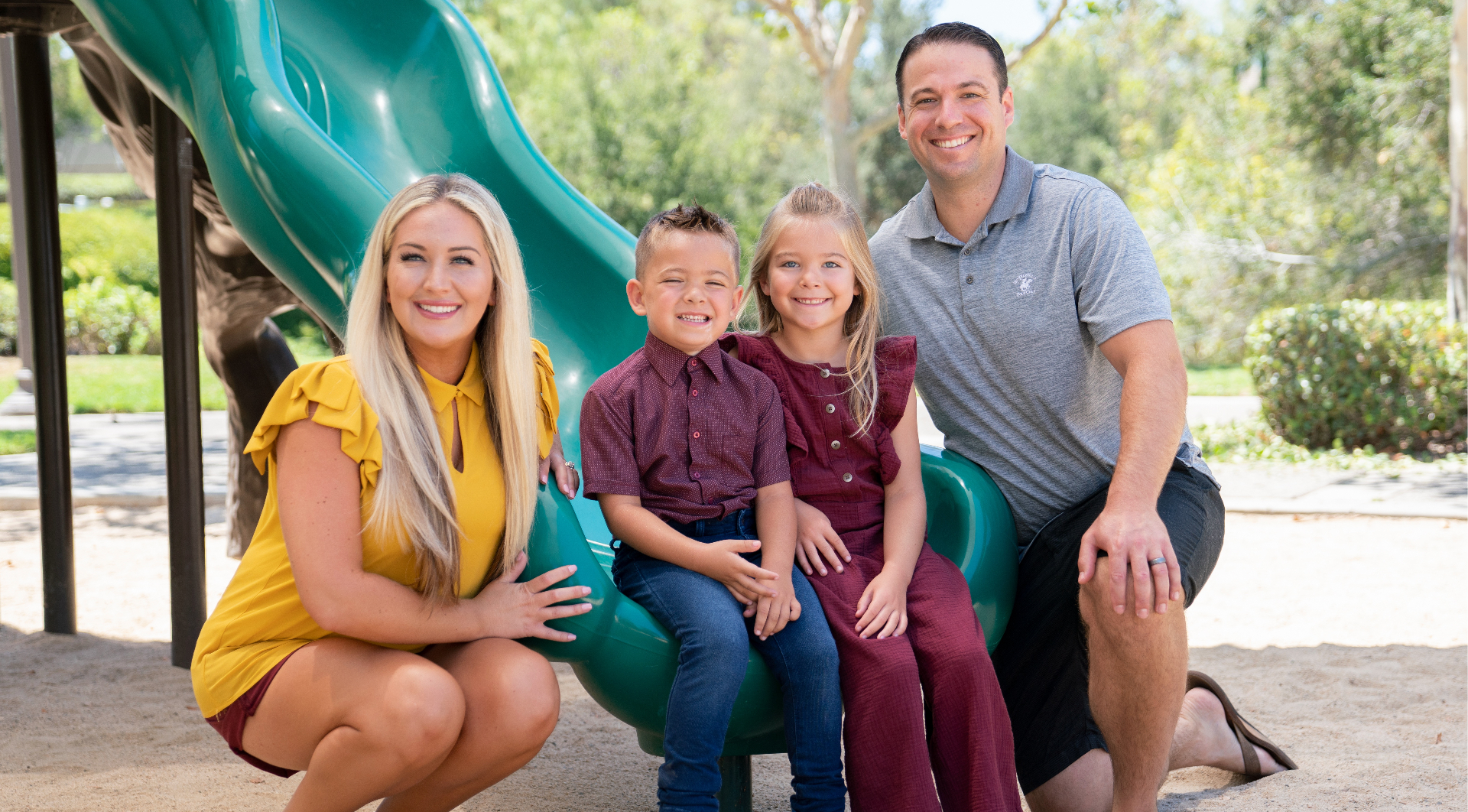 Jacob Lawlor with his wife Jessica, daughter Kayli and son Alex in Las Flores