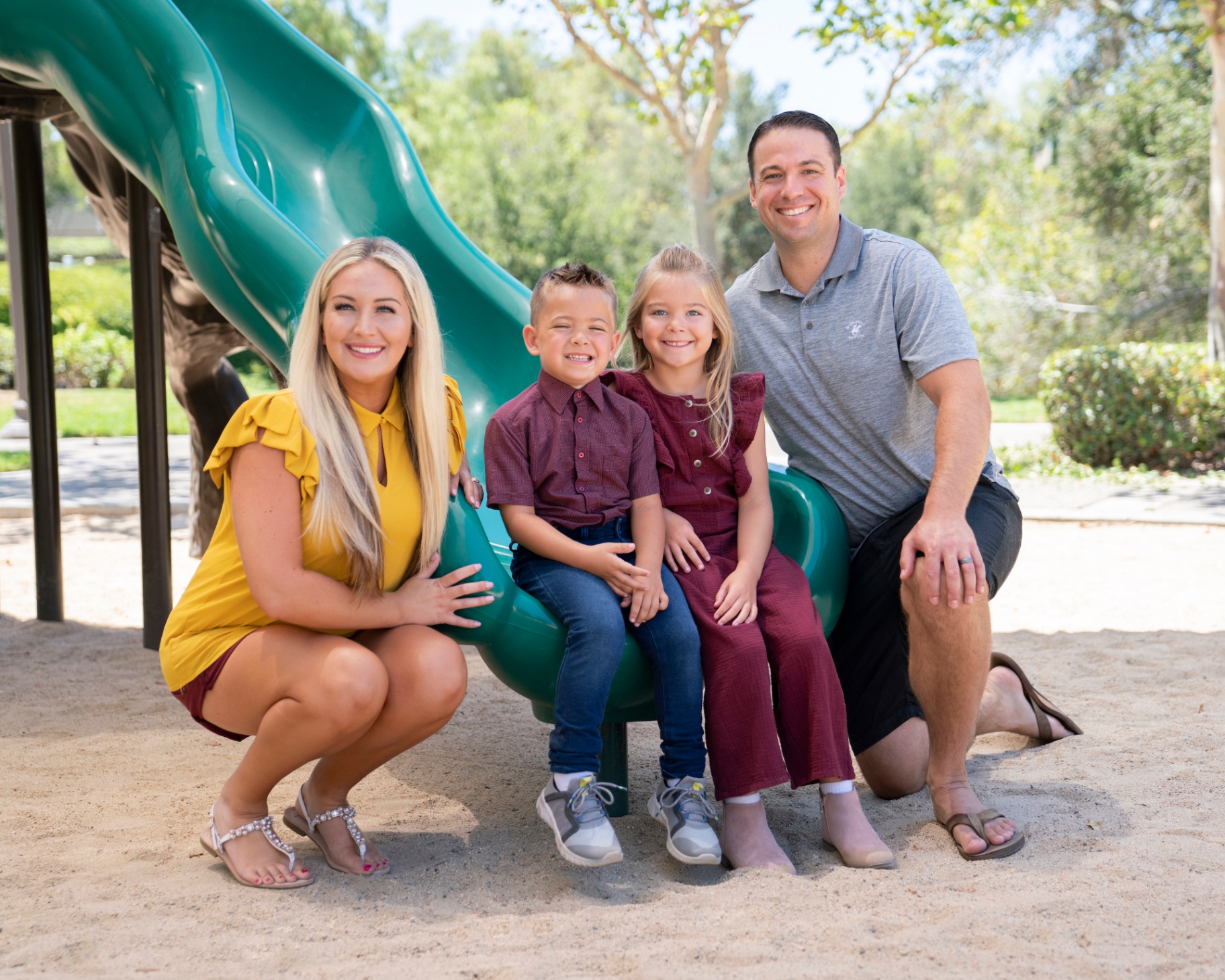 Jacob Lawlor with his family at a Las Flores neighborhood park